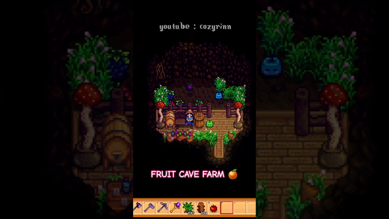 Decorating Fruit Cave Farm! 🍎 