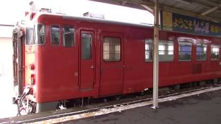 五能線板柳駅での交換風景　827Dと2826D　キハ40　2017年2月25日