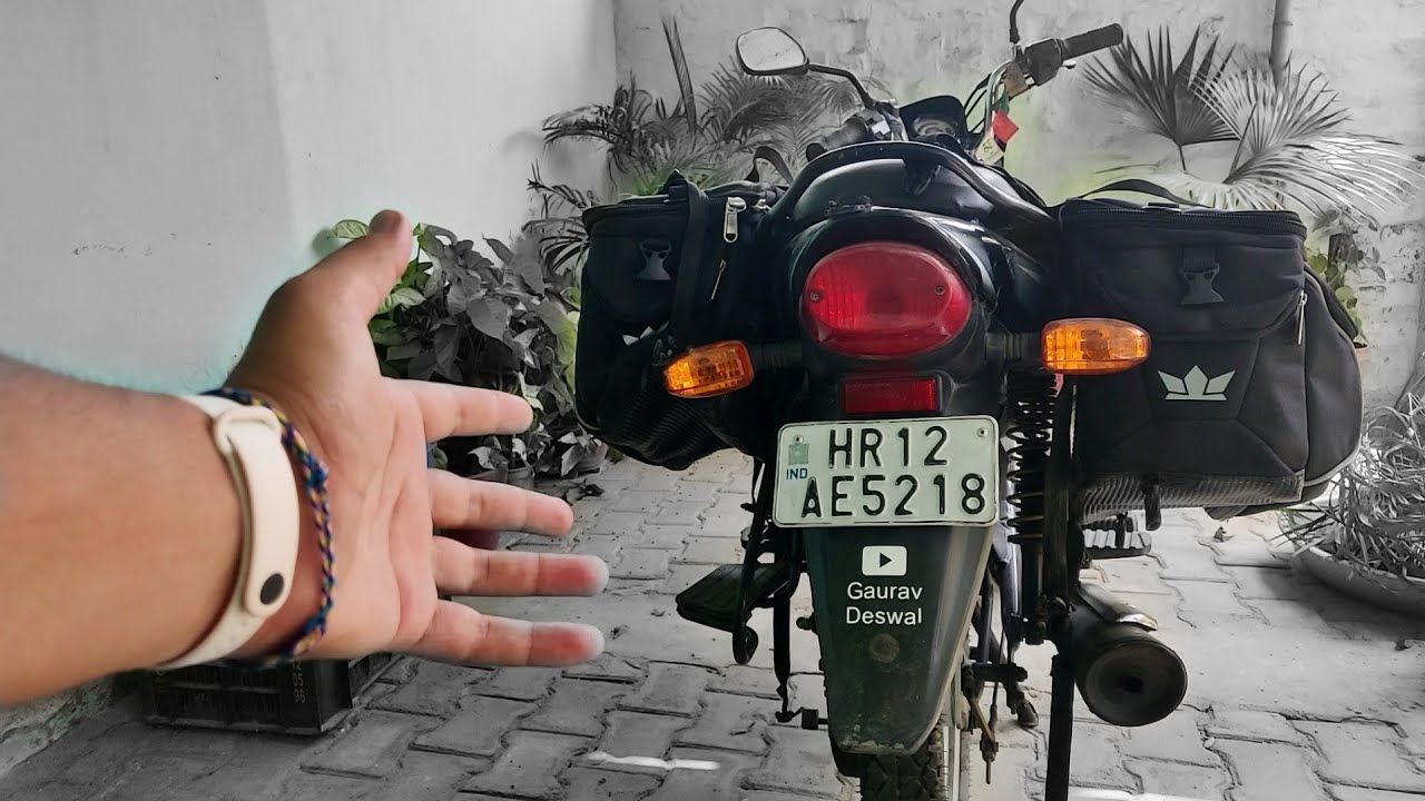 MOUNT SADDLE BAG ON 100cc BIKE FOR LONG RIDES LADAKH, SPITI, NEPAL