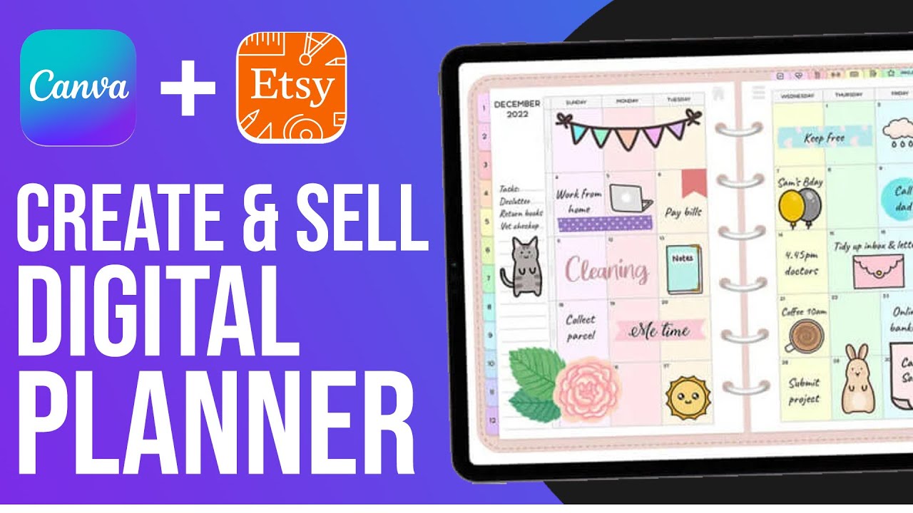 How To Make Digital Canva Planner And Sell On Etsy (Step By Step) - YouTube