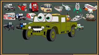 Learn Vehicles | Vehicles Song | Emergency Vehicles| The Vehicles Song for Kids| Learn from Dedé