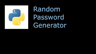 Password Generator using python