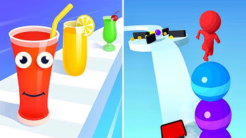 Juice Run Vs Stack Rider ⭐️☄️Max Big New Update Levels Walkthrough Android iOS Gameplay