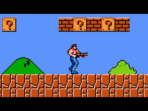 Super Mario Bros. Crossover - Contra as Bill Rizer (PC) - Gameplay