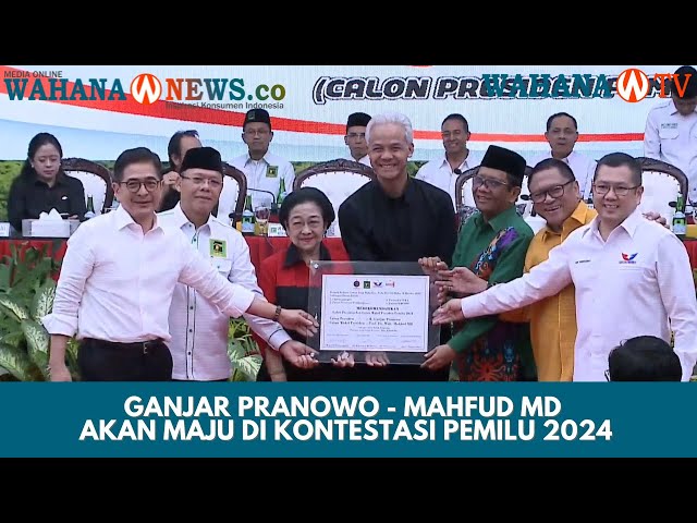 PDI Perjuangan Umumkan Duet Ganjar Pranowo dan Mahfud MD