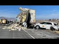 Utah Highway Patrol Car Hit by Semi Truck in Traffic Stop