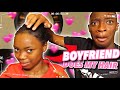 My Boyfriend Does My Natural Hair *VERY FUNNY*