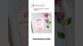Elegant Sweet 16 Birthday Invitation Canva Template