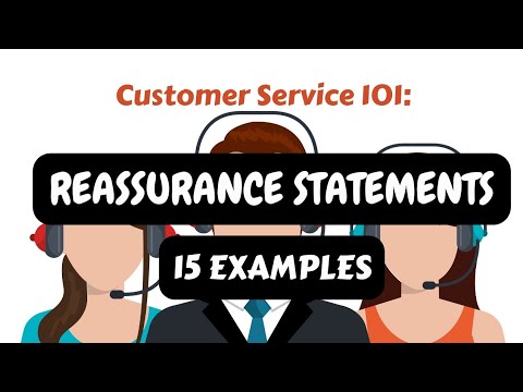 REASSURANCE STATEMENTS| CUSTOMER