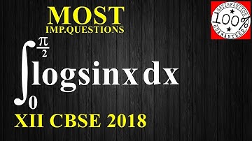 Q66 Class 12 Maths integrate (0)to(π/2) of  log⁡sin⁡x and logcosx Important Questions