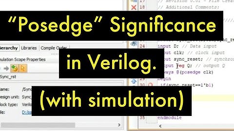 Verilog Code for D Flipflop (significance of posedge clk) || Synchronous reset.
