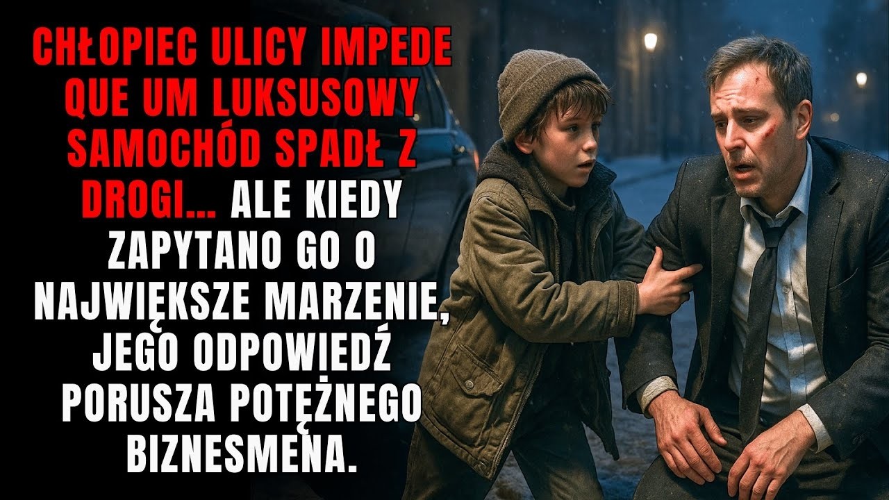 Bezdomny Chłopiec Ratuje Życie Bogatego Mężczyzny… A Jego Jedyna Prośba Łamie Serce Dobroczyńcy