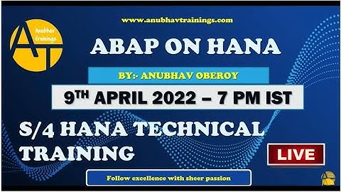 Abap on Hana technical Training | S/4HANA with CDS Views and AMDP online Training