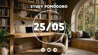 25/5 Pomodoro Timer | lofi Studying and Working | 4 x 25 min