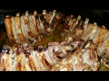 Costillas de cerdo asadas con naranja y mostaza ( asado fácil)
