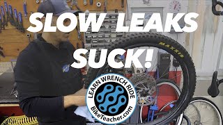 Pin hole leaks, flat tire repair and tubeless troubleshooting.