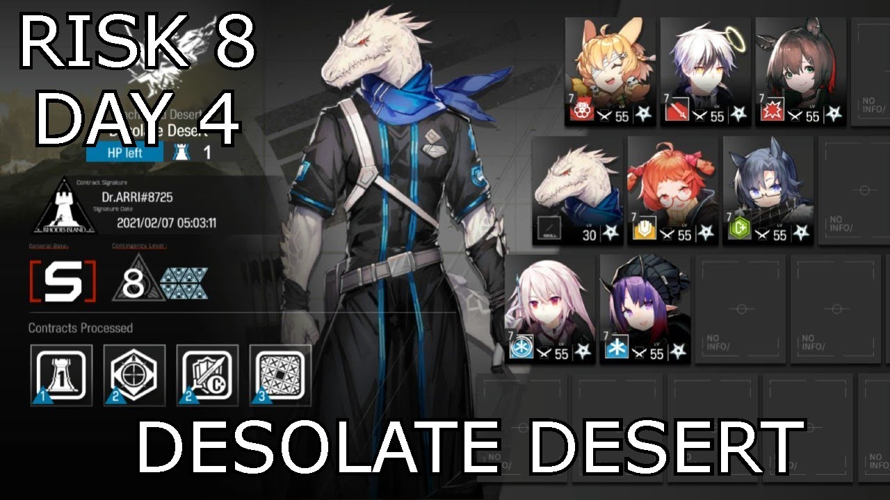 【明日方舟/Arknights】【Day 4】【CC#2】3 Star Operators - Risk 8【Desolate Desert】