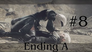 NieR: Automata - Walkthrough - Part 8 - Ending A【NO Commentary】 【1080p / 60FPS】