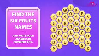 Information Find The Fruit Names Puzzle Guide
