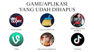 Game dan Aplikasi Yang Sekarang Udah Dihapus atau Diblokir Di Play Store Maupun AppStore