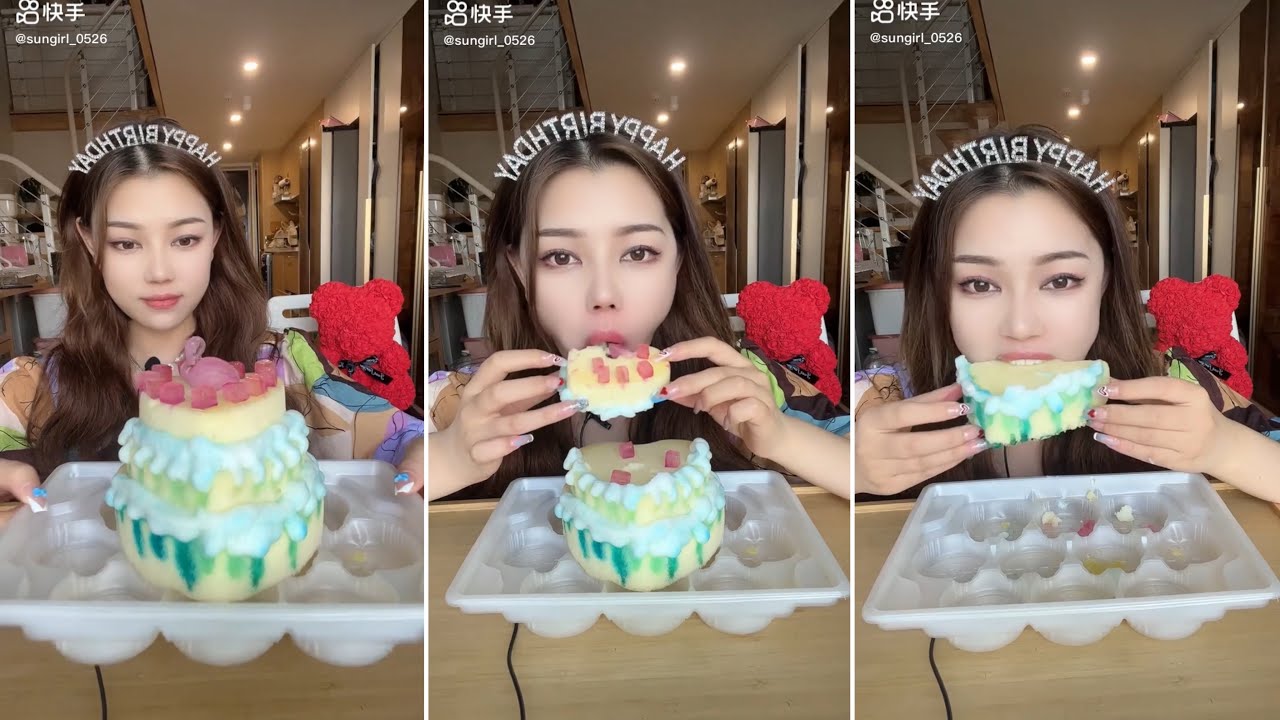 *ICE EATING🧊* FREEZERFOAM😋🤤😋🤤😋CAKE🎂🎂EATING😋🤤😋🤤BY SUNGIRL☀️❄️