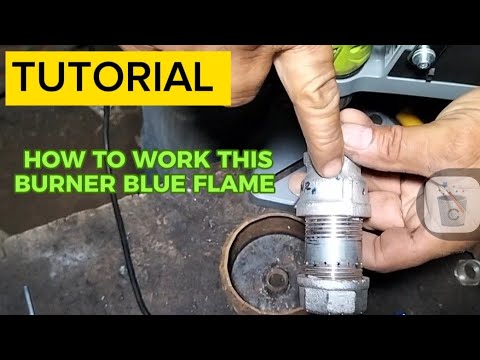 HOW TO WORK BURNER BLUE FLAME IN USED OIL STOVE - YouTube
