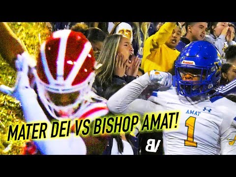 #1 Mater Dei 1ST ROUND PLAYOFF GAME VS Bishop Amat: QB Gets CRACKED TWICE, HAIL MARY'S, & HARD HITS!