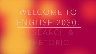 Introduction to ENGL 2030 V. 1
