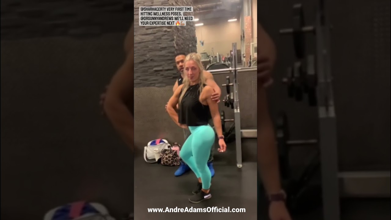 Starting her NPC Wellness 1/4 poses training