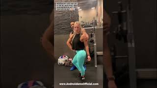 Starting her NPC Wellness 1/4 poses training