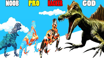NOOB vs PRO vs HACKER vs GOD in Dino Evolution Run 3D