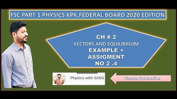 Assignment # 2.4, Ch # 2 Vectors And Equilibrium, 1st year Kpk, Federal Board 2020 Edition