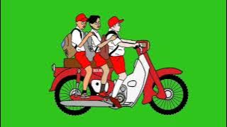 animasi green screen | green screen naik motor