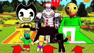 Minecraft - DO NOT Choose the Wrong Secret Base - BALDI, BENDY & PENNYWISE!