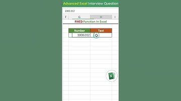 FIXED function in excel | FIXED formula in excel | excel interview questions excel tips and tricks