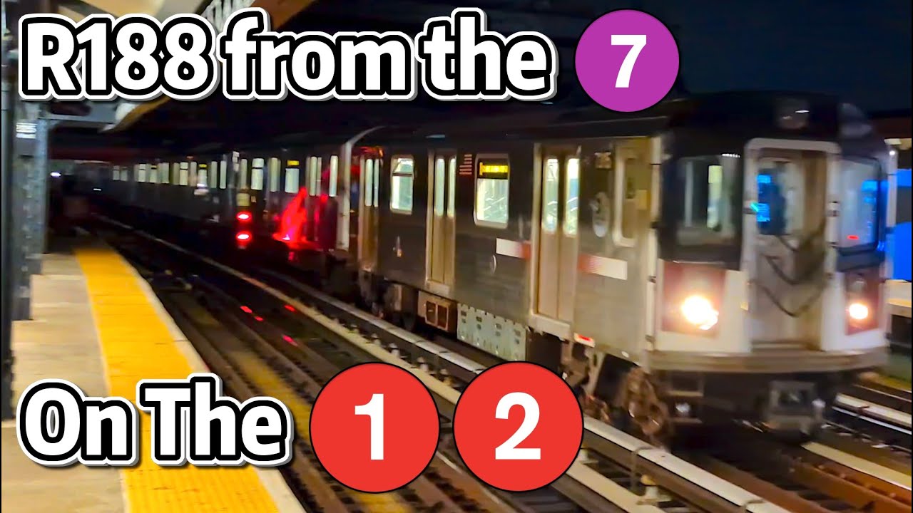 Bveyard R188 ⁴ᴷ⁶⁰ R188 Transfer on the 1 and 2 Lines heading to 240th Street Yard ...