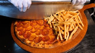 줄서서 먹는 감자튀김 피자 / amazing! handmade french fries pizza / korean restaurant food