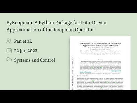 PyKoopman: Linearizing Chaos with Data