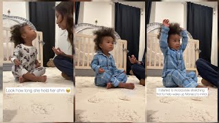 Jeanie Mai teaching her daughter Monaco how to meditate in Vietnamese is so adorable