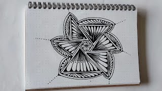 Zentangle pattern - Harp ||   pattern variation harp