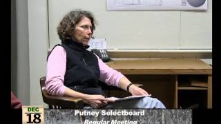 Putney Selectboard Mtg. 12/18/13