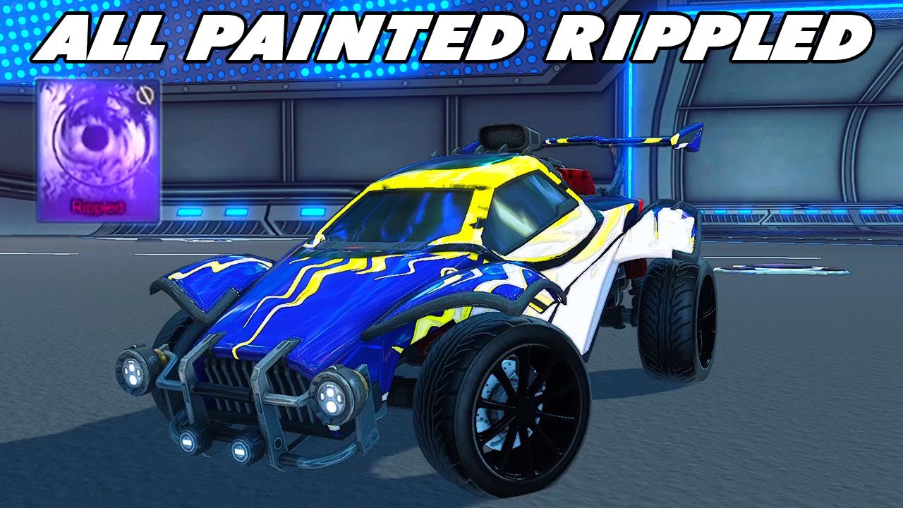 All *NEW* Painted Black Market Decal "RIPPLED" Rocket League Showcase