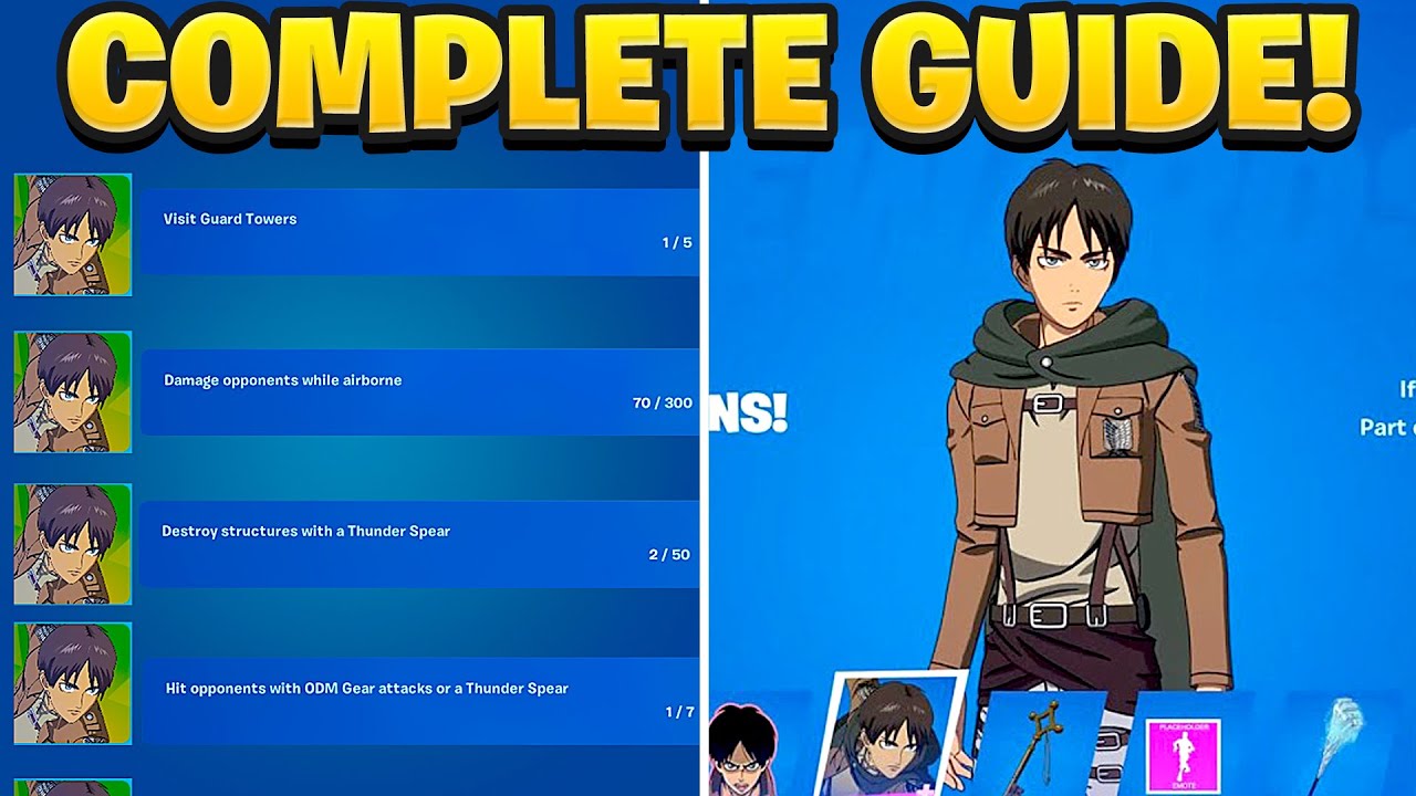 Eren Yeager Has A New Weapon To Fight! #fortnite #anime #shorts 