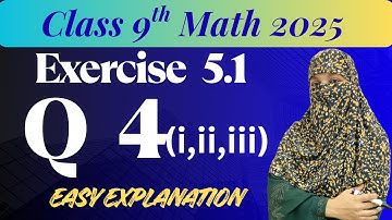 Class 9 math| Chapter 5| Exercise 5.1| Question 4(i,ii,iii)| new book 2025