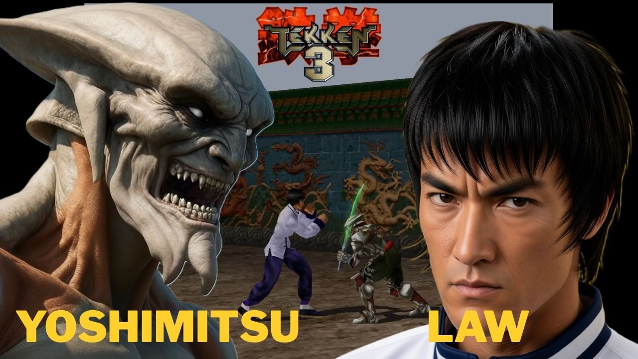 Tekken 3 - Уровень сложности: Сложный - Ёсимицу против Лоу - Ваша закусочная будет оплакивать сво...