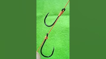 How to tie two hook on a fishing line #fishingline #fishingknot #fishinghook #tutorial #tips