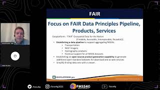 FOSS4G 2021 - Geoplatform: FAIR Data Principles for Geospatial Data in the United States of America screenshot 4