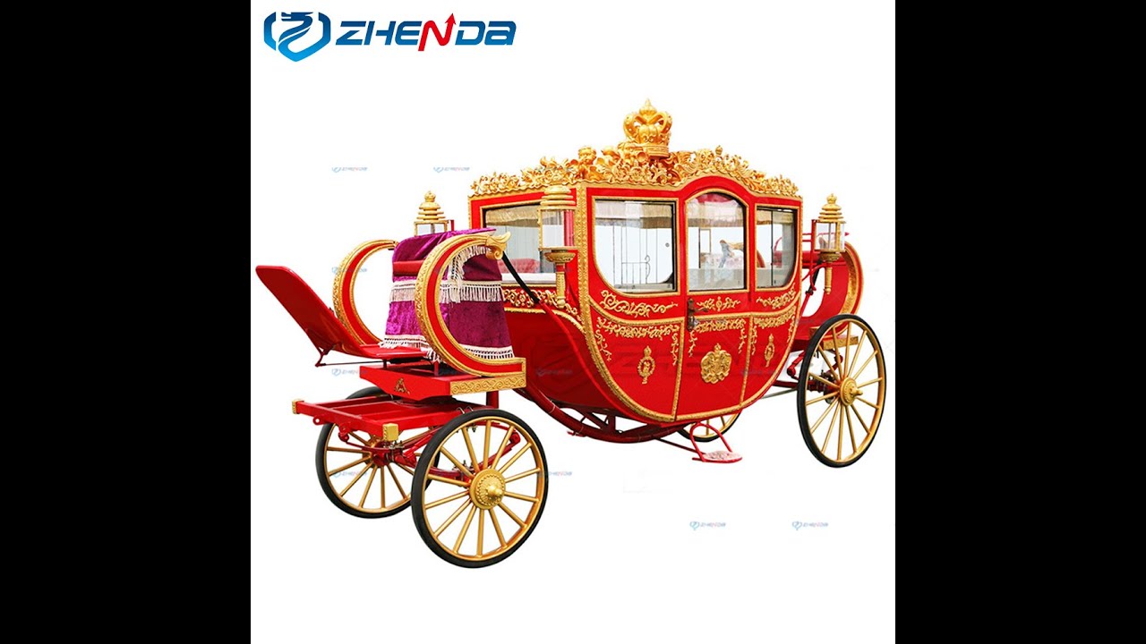 Horse drawn royal carriage for sale from Xuchang Zhenda