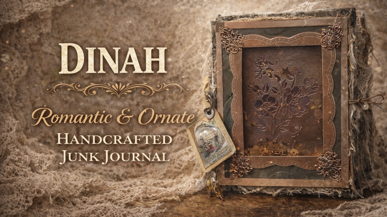 Дневник ручной работы Дины 😂✨ | Обложка-шейкер, лента из сари и объемная разворотная страница в с...