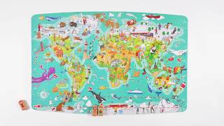 Hape - 2 in 1 World Map Puzzle and Game screenshot 4